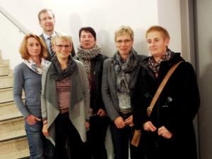 Schulleiter Markuis Ratajski mit dem alten und dem neuen Vorstand der Schulpflegschaft: (v.l.) Helen Asbeck, Ute Baltes, Ellen Möncks, Bianca Griese und Marcella Voll. 